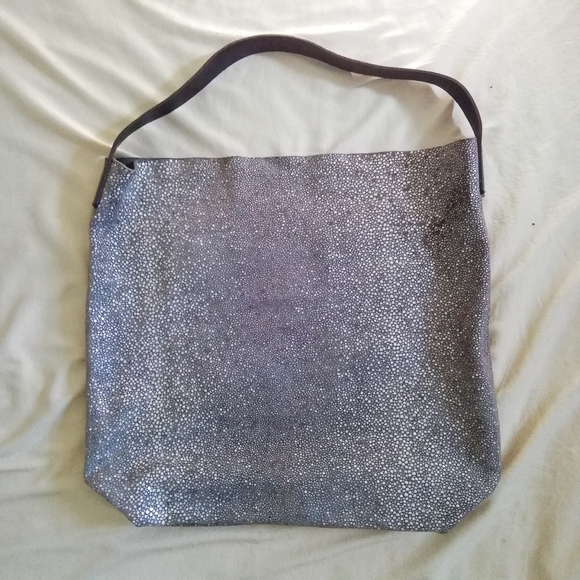 Linde Gallery St. Barth Milou Galuchat suede hobo bag - Picture 7 of 10